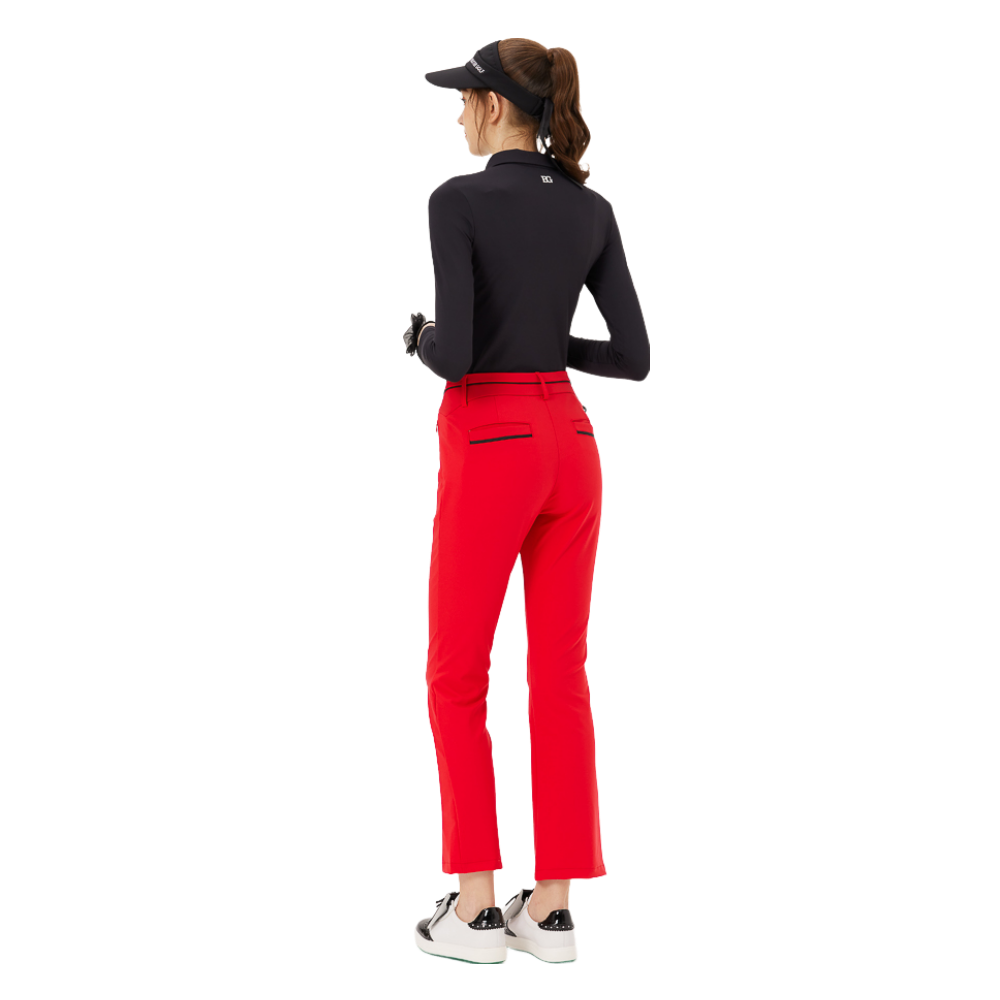 BLKTEE straight-leg women's trousers (red)
