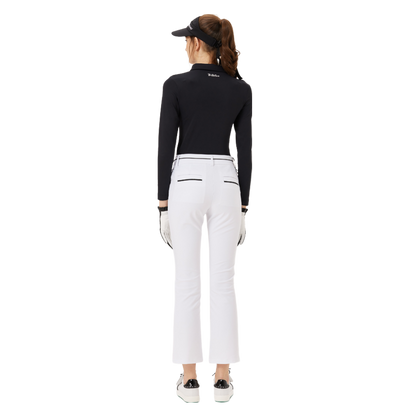 BLKTEE straight-leg women's trousers (white)