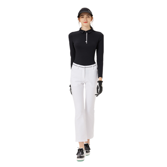 BLKTEE straight-leg women's trousers (white)