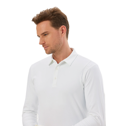 TEETIMES thickened warm cotton men's long sleeves (white)