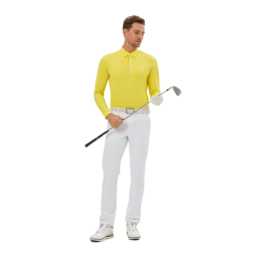 TEETIMES built-in zipper men's long sleeves (yellow)
