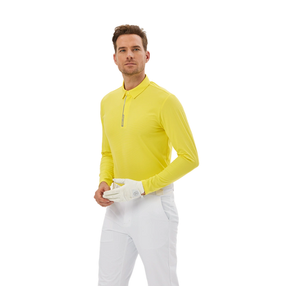 TEETIMES built-in zipper men's long sleeves (yellow)