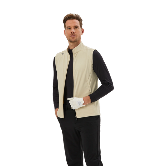 TEETIMES concealed stretch windbreaker sleeveless vest (khaki)